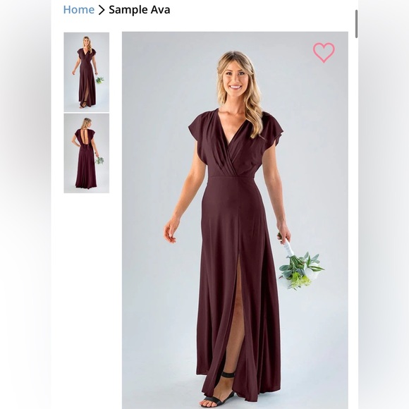 Kennedy Blue Dresses & Skirts - Kennedy Blue AVA Bordeaux bridesmaid dress 14 NWT Elegant Burgundy Evening Gown